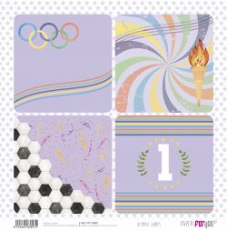 PFY-13897 - Papel Scrap doble cara 180gr 12"x12" (Olympic Games Niña Morena)- pack 12 ud.