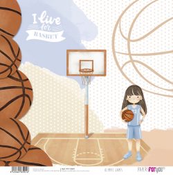 PFY-13901 - Papel Scrap doble cara 180gr 12"x12" (Olympic Games Niña Castaña)- pack 12 ud.