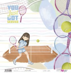 PFY-13902 - Papel Scrap doble cara 180gr 12"x12" (Olympic Games Niña Castaña)- pack 12 ud.