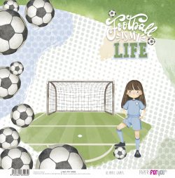 PFY-13903 - Papel Scrap doble cara 180gr 12"x12" (Olympic Games Niña Castaña)- pack 12 ud.