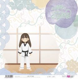 PFY-13904 - Papel Scrap doble cara 180gr 12"x12" (Olympic Games Niña Castaña)- pack 12 ud.