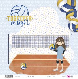 PFY-13906 - Papel Scrap doble cara 180gr 12"x12" (Olympic Games Niña Castaña)- pack 12 ud.