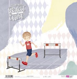 PFY-13914 - Papel Scrap doble cara 180gr 12"x12" (Olympic Games Niño Rubio)- pack 12 ud.