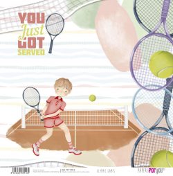 PFY-13916 - Papel Scrap doble cara 180gr 12"x12" (Olympic Games Niño Rubio)- pack 12 ud.