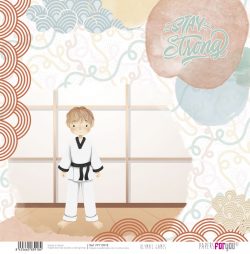 PFY-13918 - Papel Scrap doble cara 180gr 12"x12" (Olympic Games Niño Rubio)- pack 12 ud.