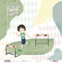 PFY-13928 - Papel Scrap doble cara 180gr 12"x12" (Olympic Games Niño Moreno)- pack 12 ud.