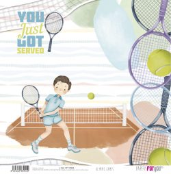 PFY-13945 - Papel Scrap doble cara 180gr 12"x12" (Olympic Games Niño Castaño)- pack 12 ud.