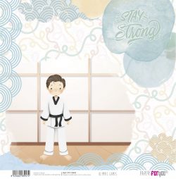 PFY-13947 - Papel Scrap doble cara 180gr 12"x12" (Olympic Games Niño Castaño)- pack 12 ud.