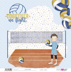 PFY-13949 - Papel Scrap doble cara 180gr 12"x12" (Olympic Games Niño Castaño)- pack 12 ud.