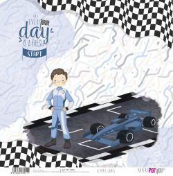 PFY-13951 - Papel Scrap doble cara 180gr 12"x12" (Olympic Games Niño Castaño)- pack 12 ud.