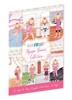 PFY-13991 - Colección de 4 Papeles Arroz 54x33 cm 25-30 gr. (Olympic Games Niña Rubia)- pack 4 ud.