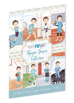 PFY-13996 - Colección de 4 Papeles Arroz 54x33 cm 25-30 gr. (Olympic Games Niño Castaño)- pack 4 ud.