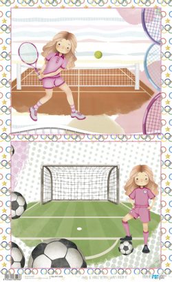 PFY-13998 - Papel Arroz 54x33 cm 25-30 gr. (Olympic Games Niña Rubia II)- pack 6 ud.