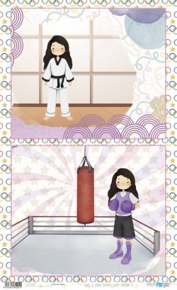 PFY-14024 - Papel Arroz 54x33 cm 25-30 gr. (Olympic Games Niña Morena III)- pack 6 ud.