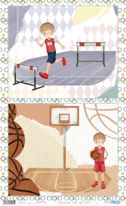 PFY-14031 - Papel Arroz 54x33 cm 25-30 gr. (Olympic Games Niño Rubio I)- pack 6 ud.