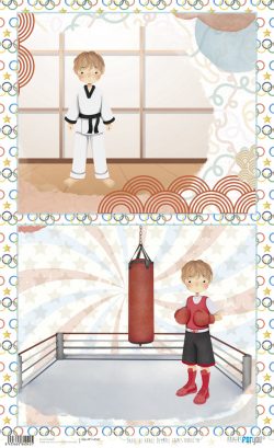 PFY-14042 - Papel Arroz 54x33 cm 25-30 gr. (Olympic Games Niño Rubio III)- pack 6 ud.