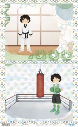 PFY-14046 - Papel Arroz 54x33 cm 25-30 gr. (Olympic Games Niño Moreno III)- pack 6 ud.