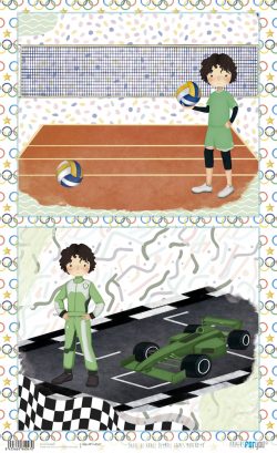 PFY-14047 - Papel Arroz 54x33 cm 25-30 gr. (Olympic Games Niño Moreno IV)- pack 6 ud.