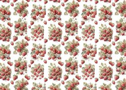 PFY-14104 - Tela Encuadernar Decorada 70x50cm (Fruit´s Market Strawberry I)- pack 6 ud.