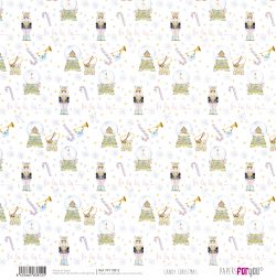 PFY-13812 - Papel Scrap doble cara 180gr 12"x12" (Candy Christmas)- pack 12 ud.