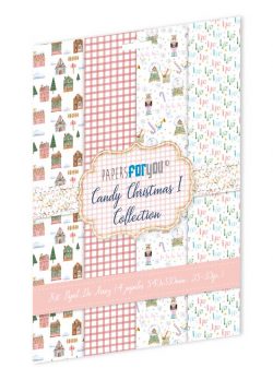 PFY-13844 - Colección de 4 Papeles Arroz 54x33 cm 25-30 gr. (Candy Christmas I)- pack 4 ud.