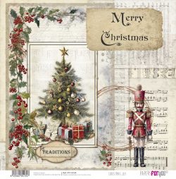 PFY-14134 - Papel Scrap doble cara 180gr 12"x12" (Christmas Joy)- pack 12 ud.