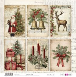 PFY-14138 - Papel Scrap doble cara 180gr 12"x12" (Christmas Joy)- pack 12 ud.