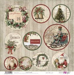 PFY-14144 - Papel Scrap doble cara 180gr 12"x12" (Christmas Joy)- pack 12 ud.