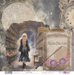 PFY-14328 - Papel Scrap doble cara 180gr 12"x12" (Wizarding Adventure III)- pack 12 ud.