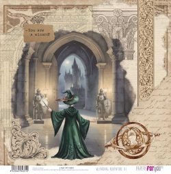 PFY-14331 - Papel Scrap doble cara 180gr 12"x12" (Wizarding Adventure III)- pack 12 ud.
