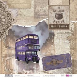 PFY-14335 - Papel Scrap doble cara 180gr 12"x12" (Wizarding Adventure III)- pack 12 ud.