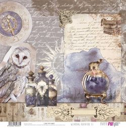 PFY-14337 - Papel Scrap doble cara 180gr 12"x12" (Wizarding Adventure III)- pack 12 ud.