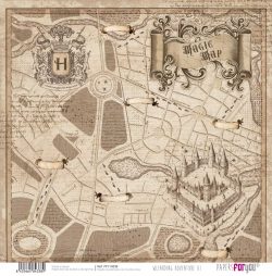 PFY-14338 - Papel Scrap doble cara 180gr 12"x12" (Wizarding Adventure III)- pack 12 ud.