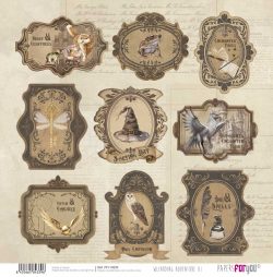 PFY-14339 - Papel Scrap doble cara 180gr 12"x12" (Wizarding Adventure III)- pack 12 ud.