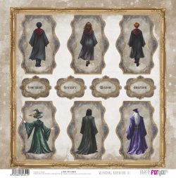 PFY-14341 - Papel Scrap doble cara 180gr 12"x12" (Wizarding Adventure III)- pack 12 ud.