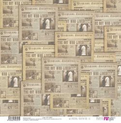 PFY-14357 - Papel Scrap Tela 125gr 12"x12" (Wizarding Adventure III)- pack 12 ud.