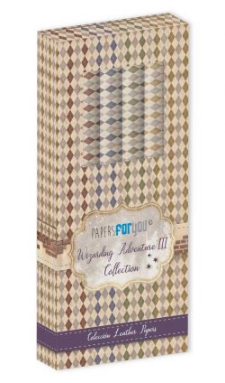 PFY-14366 - Kit Leather Paper 4 pzs 32,5x30 cm (Wizarding Adventure III)- pack 4 ud.