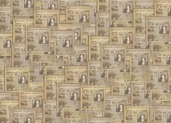 PFY-14379 - Tela Encuadernar Decorada 70x50cm (Wizarding Adventure Newspapers)- pack 6 ud.