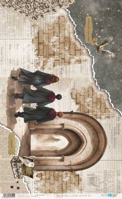 PFY-14391 - Papel de Arroz 54x33 cm 25-30 gr. (Wizarding Adventure Kids)- pack 6 ud.