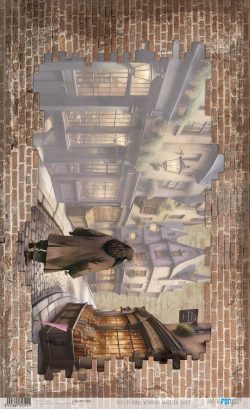 PFY-14392 - Papel de Arroz 54x33 cm 25-30 gr. (Wizarding Adventure Alley)- pack 6 ud.