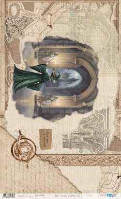 PFY-14393 - Papel de Arroz 54x33 cm 25-30 gr. (Wizarding Adventure Statues)- pack 6 ud.
