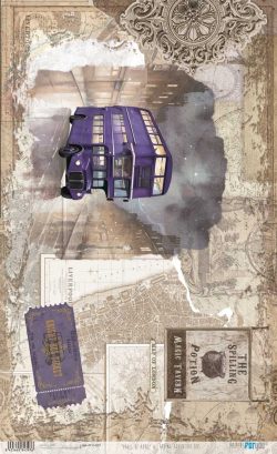 PFY-14397 - Papel de Arroz 54x33 cm 25-30 gr. (Wizarding Adventure Bus)- pack 6 ud.