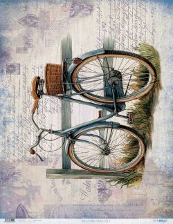 PFY-14294 - Papel Arroz 54x70 cm 25-30 gr. (Vintage bike V)- pack 6 ud.