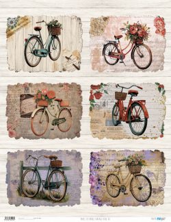 PFY-14296 - Papel Arroz 54x70 cm 25-30 gr. (Vintage bike VII- pack 6 ud.