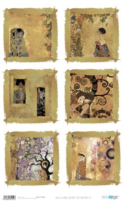 PFY-14554 - Papel Arroz 54x33 cm 25-30 gr. Abstract Art Paintings III- pack 6 ud.