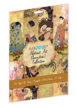 PFY-14556 - Colección de 4 Papeles Arroz 54x33 cm 25-30 gr. (Abstract Art Characters I)- pack 4 ud.