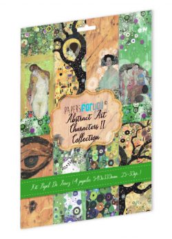 PFY-14557 - Colección de 4 Papeles Arroz 54x33 cm 25-30 gr. (Abstract Art Characters II)- pack 4 ud.