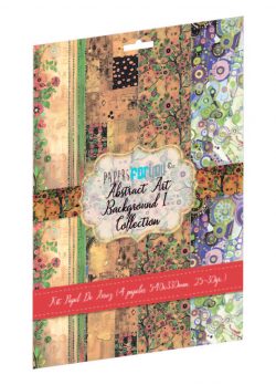 PFY-14558 - Colección de 4 Papeles Arroz 54x33 cm 25-30 gr. (Abstract Art Background I)- pack 4 ud.