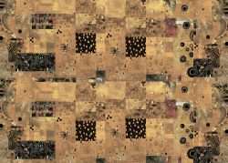 PFY-14564 - Tela Encuadernar Decorada 70x50cm (Abstract Art Squares)- pack 6 ud.