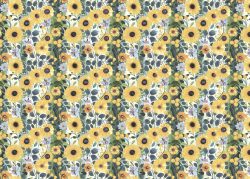 PFY-14565 - Tela Encuadernar Decorada 70x50cm (Abstract Art Sunflowers)- pack 6 ud.